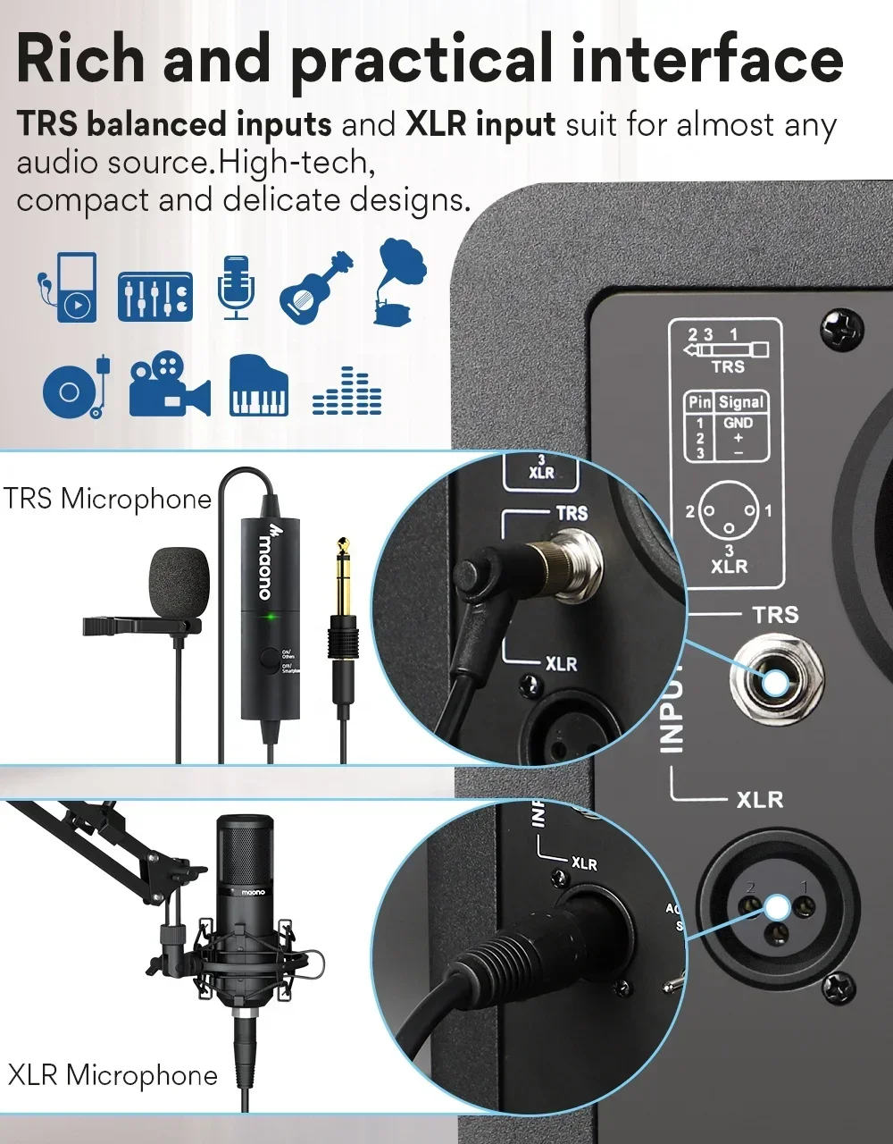 Audio Music Sound - 2025 MAONO Desktop Monitor Speakers Computer