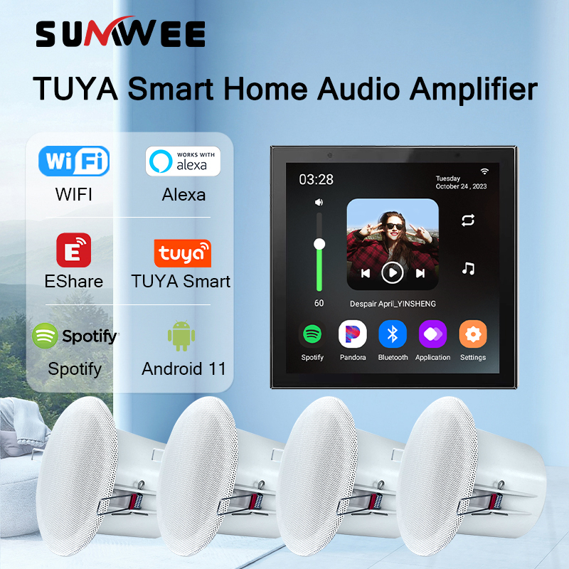 Audio Music In Background - TUYA Smart Home 4 Inch Android