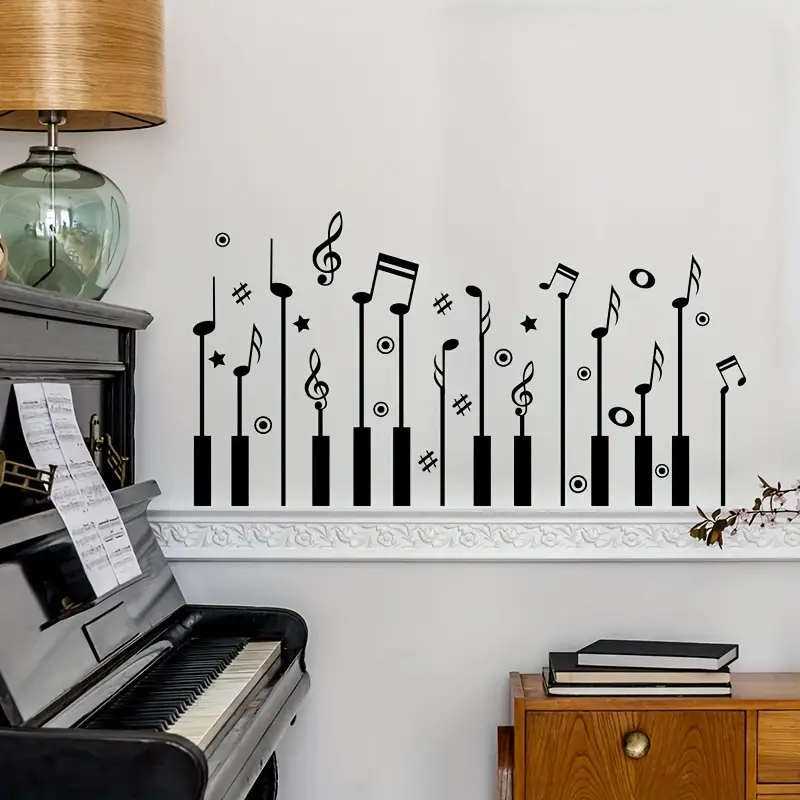 Audio Music Notes - 1pc Creative Wall Sticker, Music Note