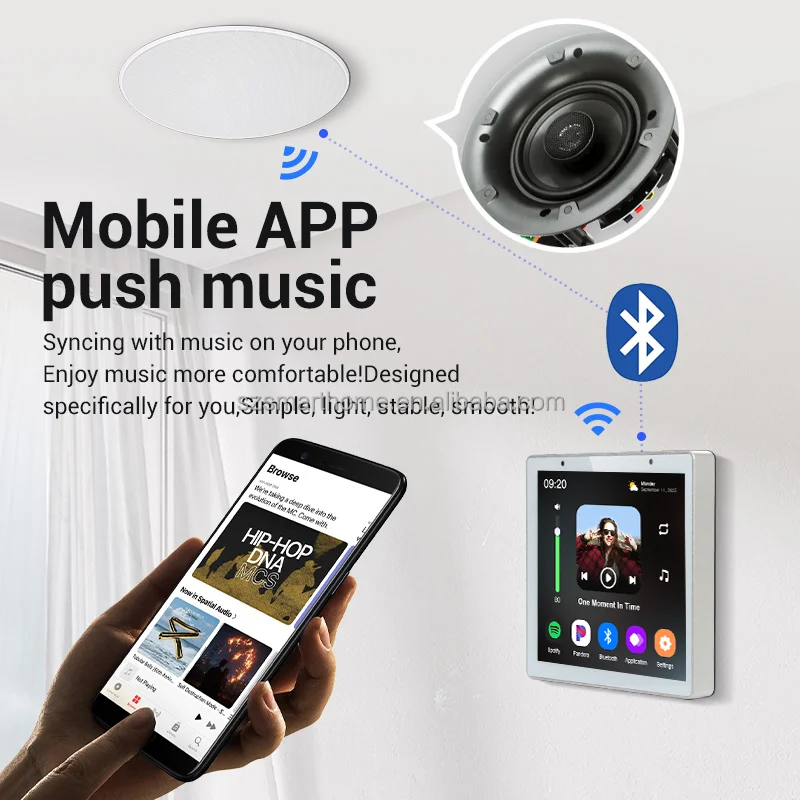 Audio Music In Background - 4-Inch Smart Home Background Music Android