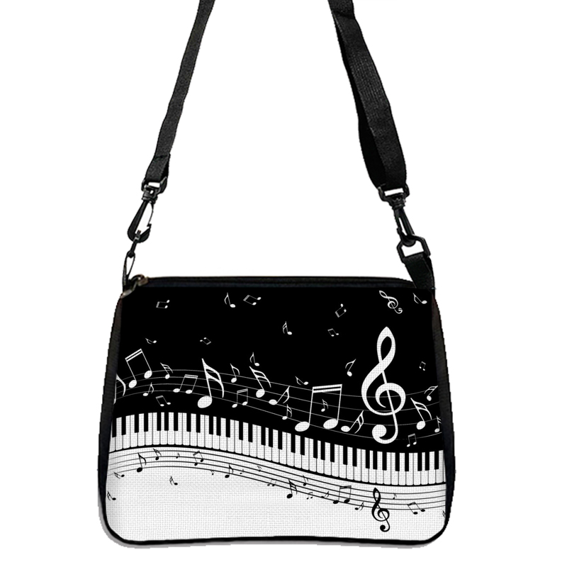Audio Music Notes - Music Note Print Handbags Women Causal