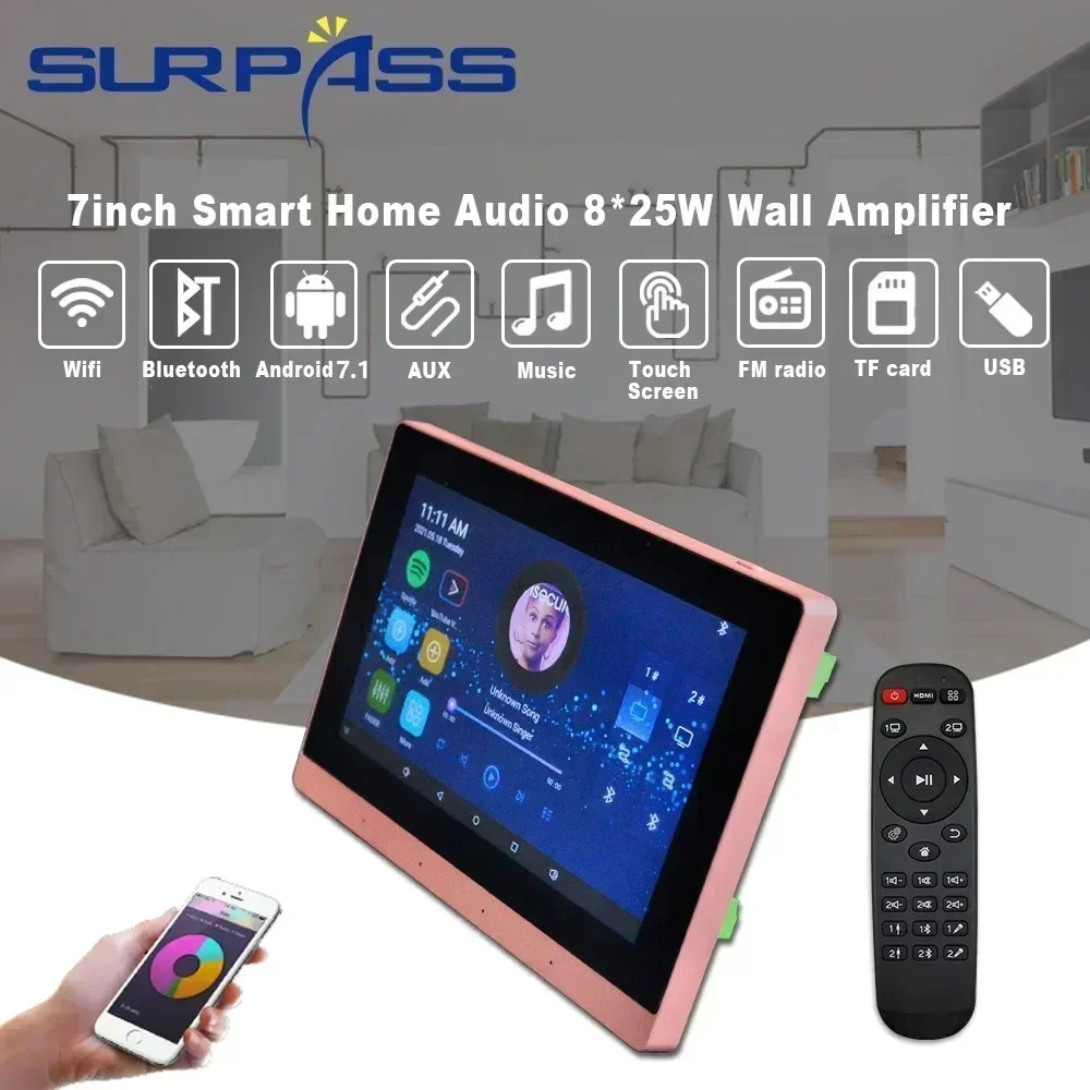 7inch WiFi In Wall Amplifier T - огляд і ціна Audio Music In Background