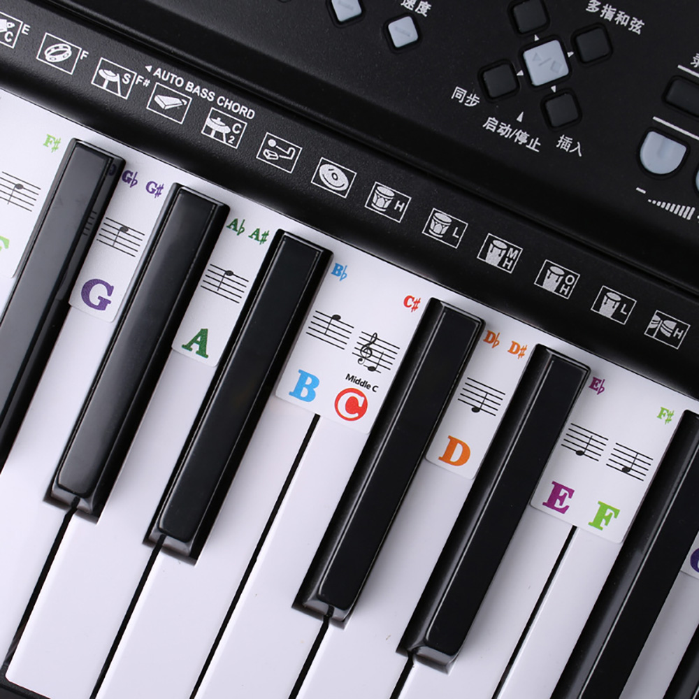 Piano Keyboard Stickers 88/61  - огляд і ціна Audio Music Notes