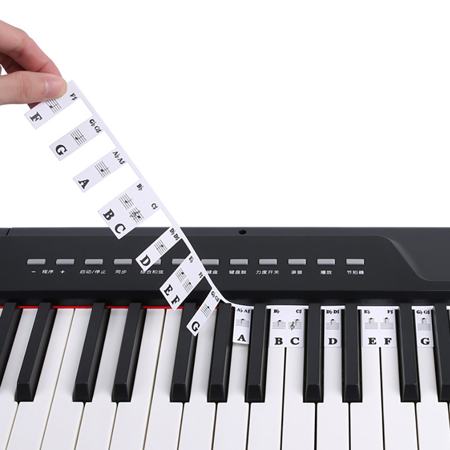 Piano Keyboard Stickers 88/61  - огляд і ціна Audio Music Notes