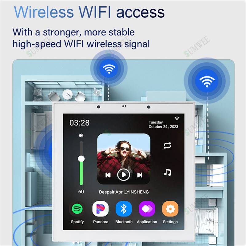 TUYA Smart Home 4 Inch Android - огляд і ціна Audio Music In Background