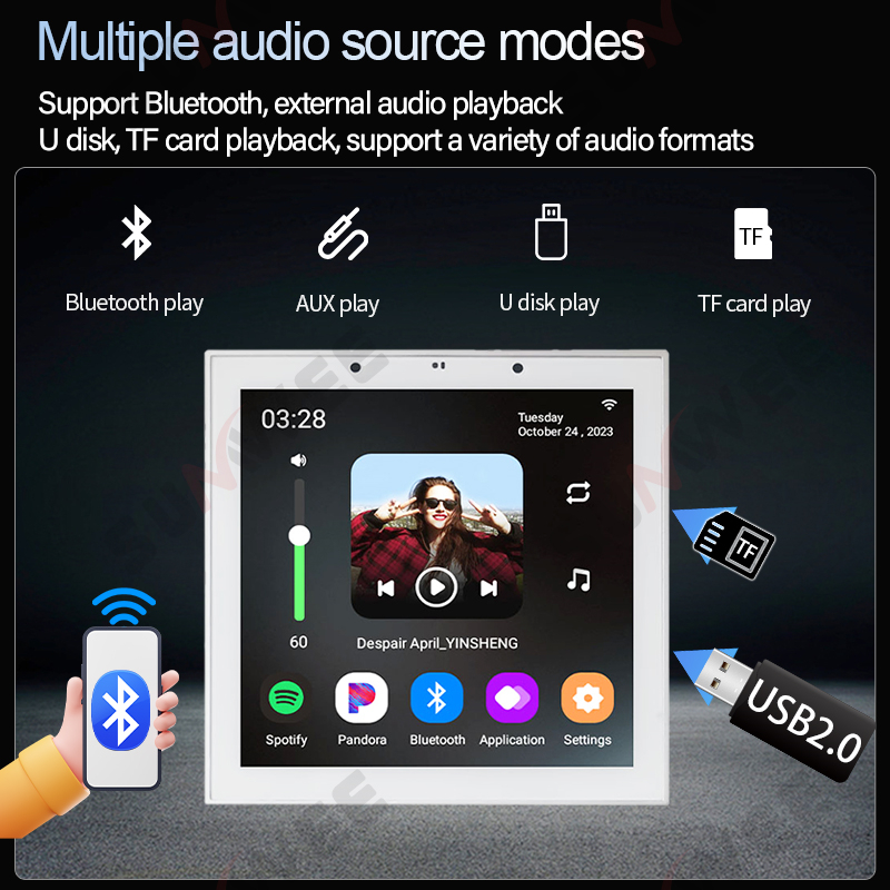 TUYA Smart Home 4 Inch Android - огляд і ціна Audio Music In Background