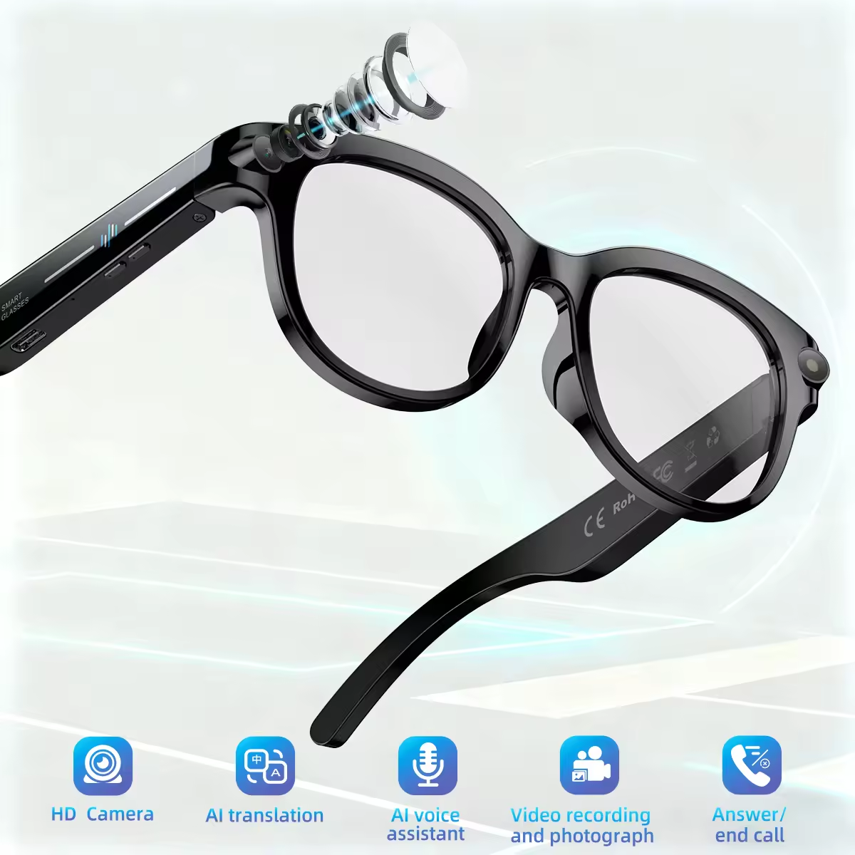 2026 New AI Smart Glasses with - огляд і ціна Audio Music Arabic