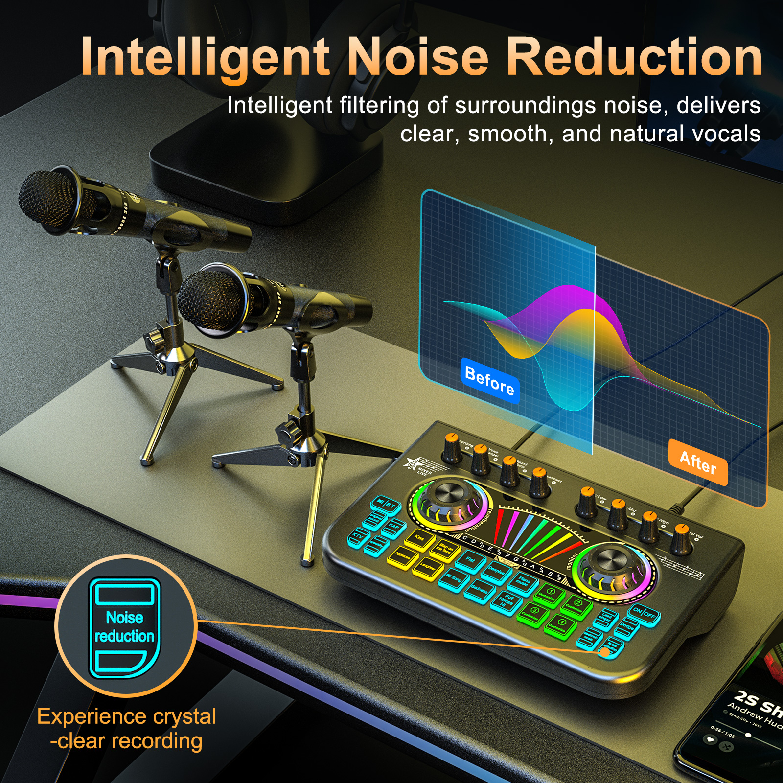 Tenlamp Sound Board for Pc/Pho - огляд і ціна Audio Music Sound