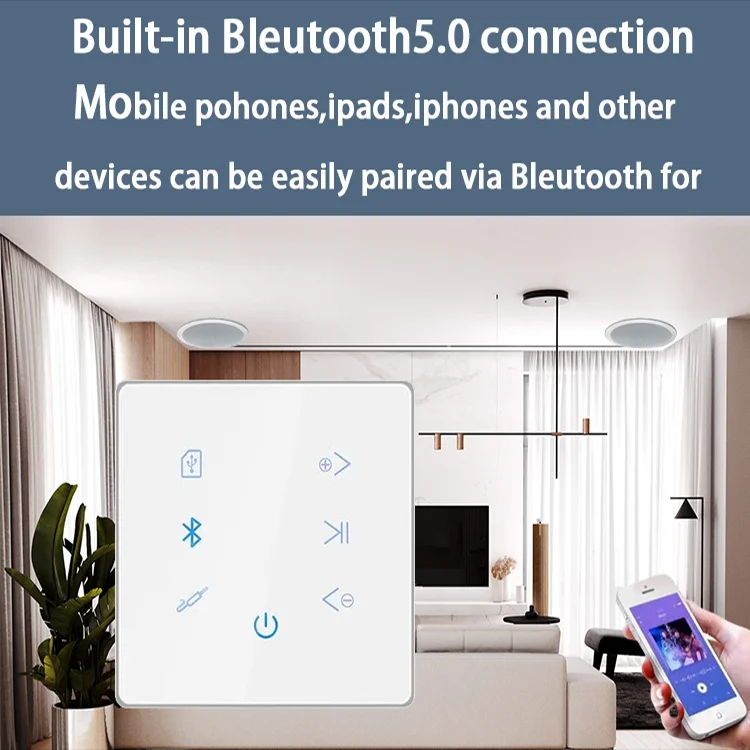 Bluetooth Wall Amplifier Home  - огляд і ціна Audio Music In Background