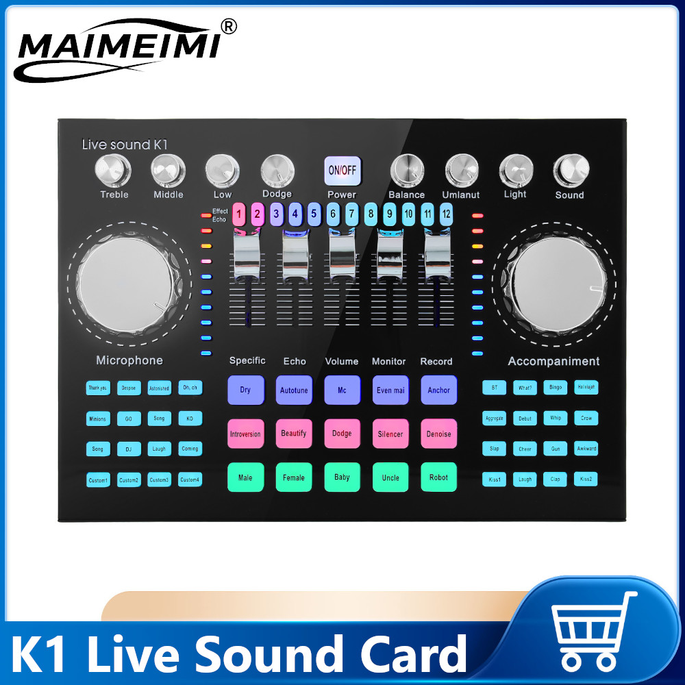 K1 Live Sound Card Voice Chang - огляд і ціна Audio Music Sound