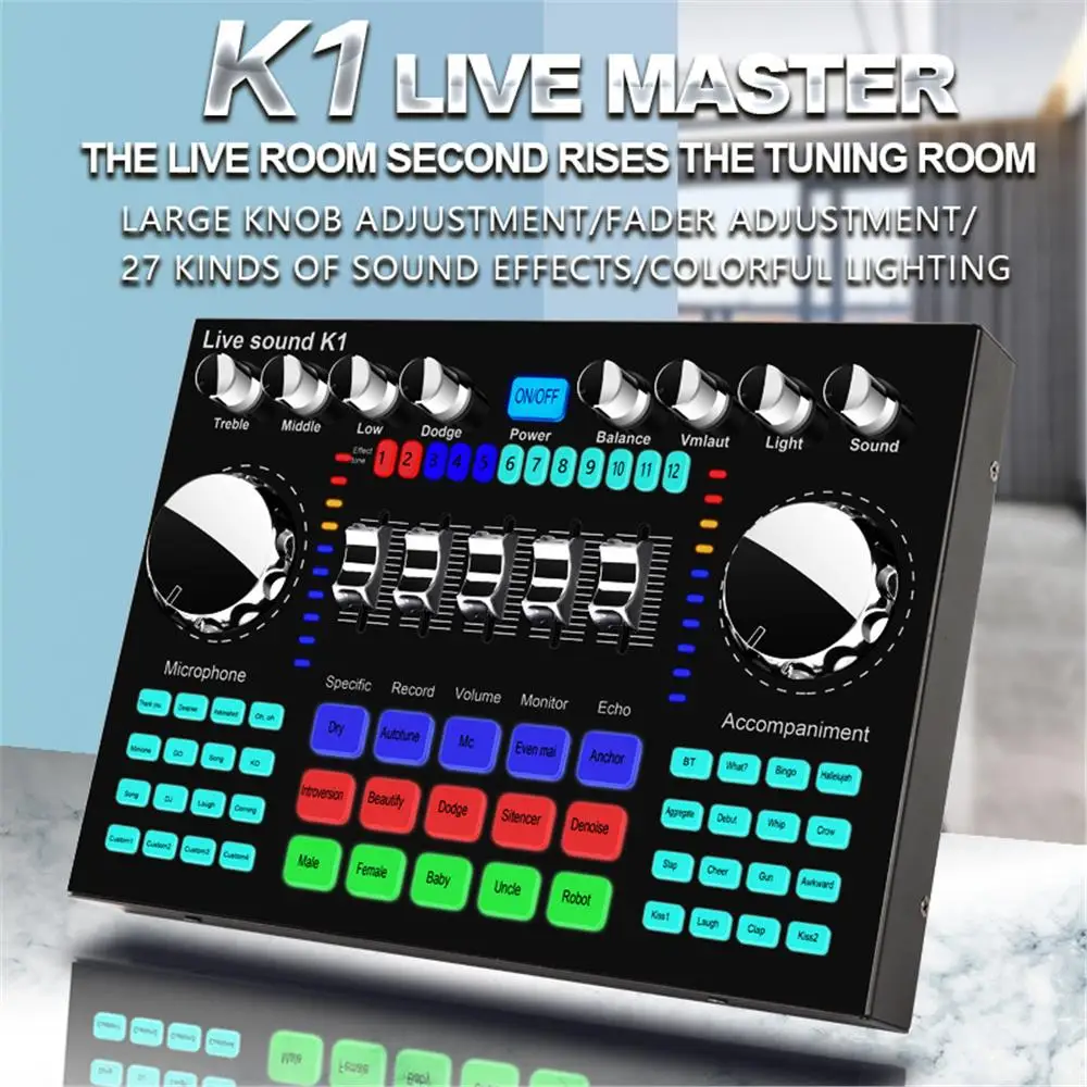 K1 Live Sound Card Voice Chang - огляд і ціна Audio Music Sound