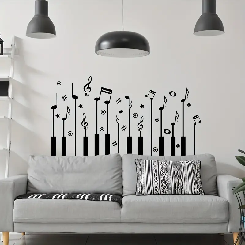 1pc Creative Wall Sticker, Mus - огляд і ціна Audio Music Notes