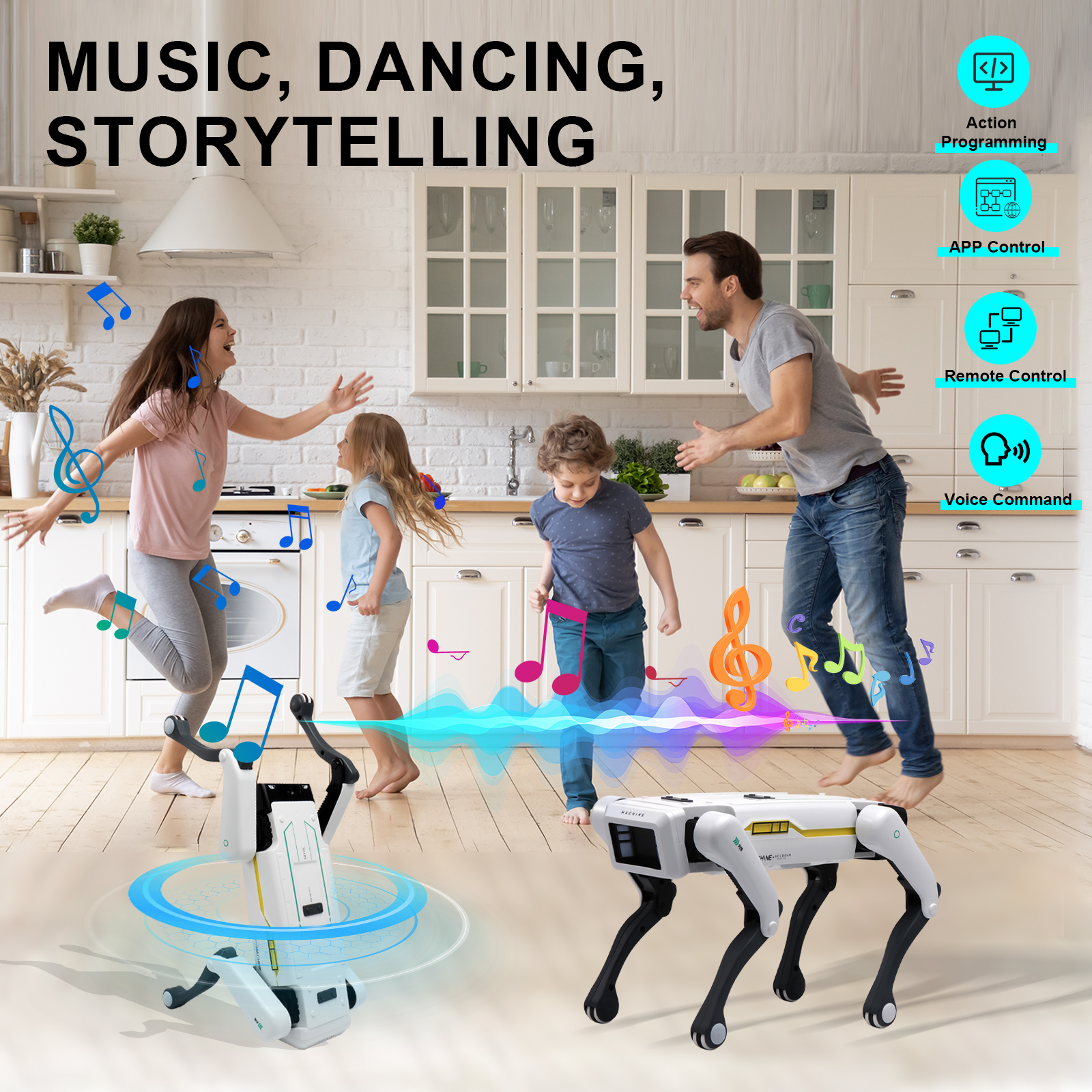 Intelligent AI RC Robot Dog Vo - огляд і ціна Audio Music Maker