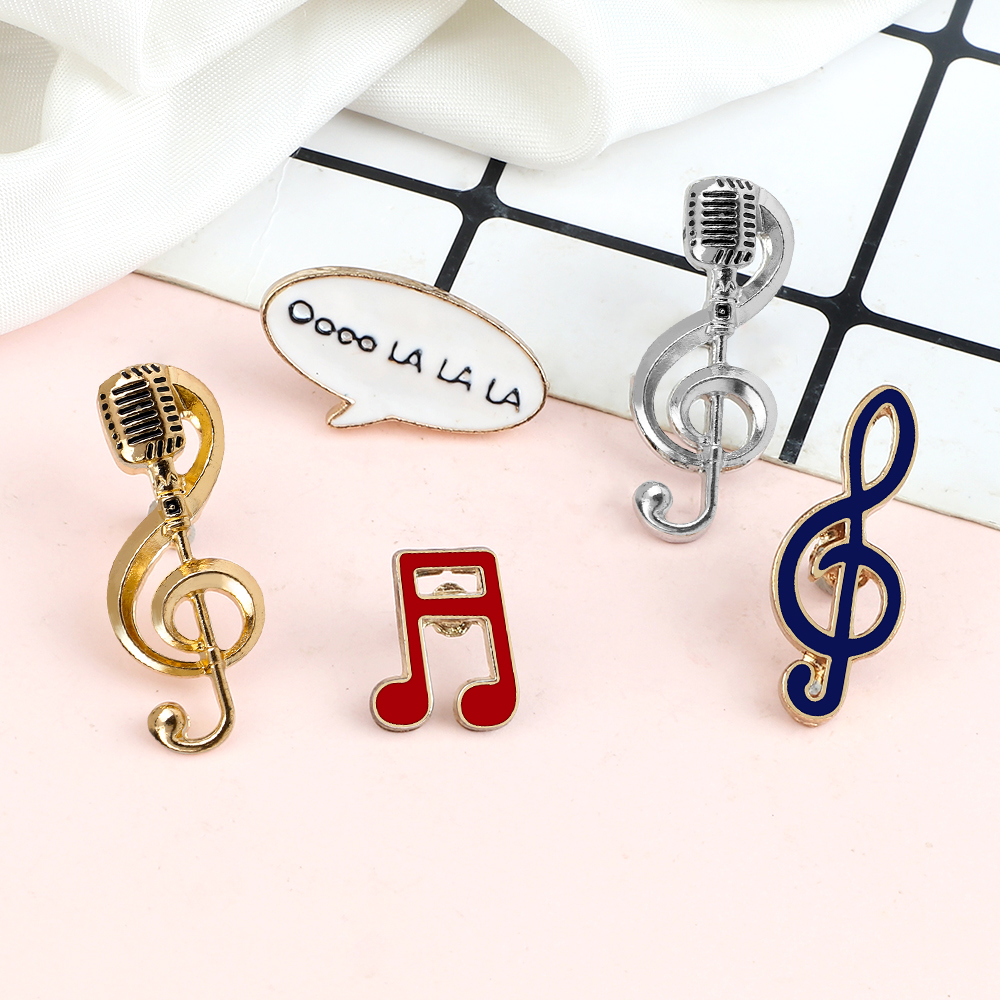 Microphone Music Note Brooch G - огляд і ціна Audio Music Notes